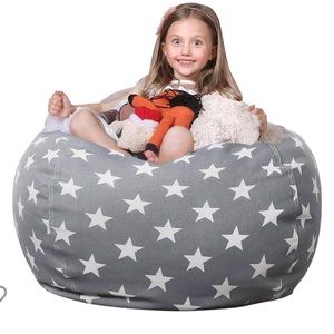 Starry Gray Kids Bean Bag Stuffed animal bag